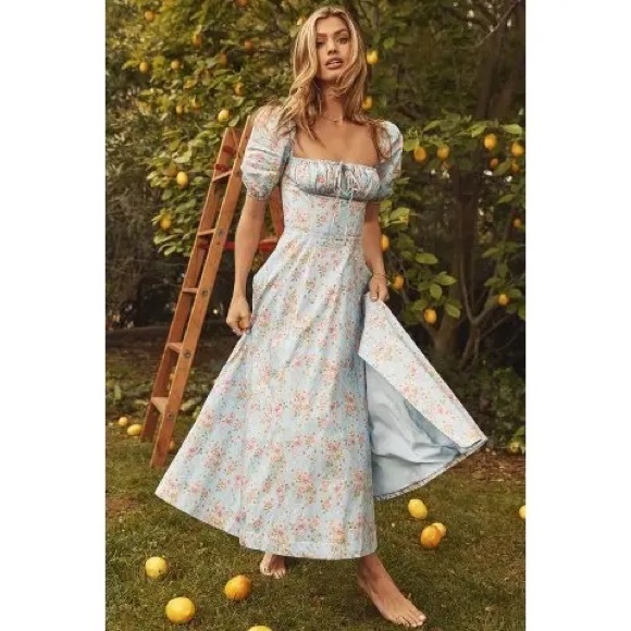 House of CB tallulah dress in blue vintage - Picture 2 of 4